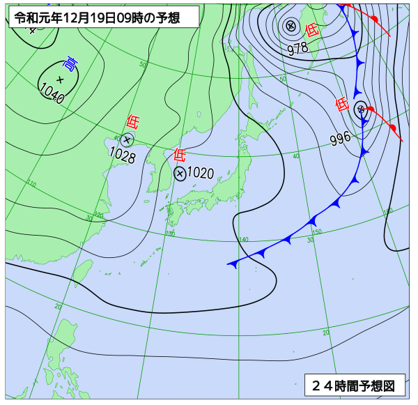 19日の風予報