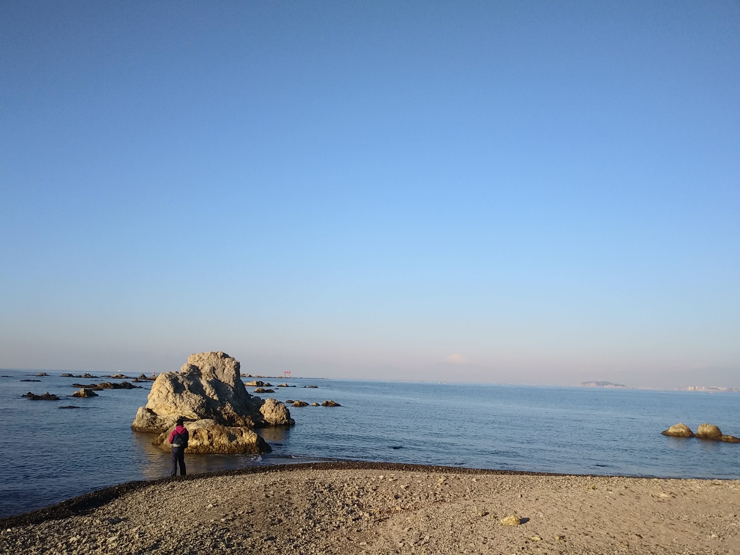 東の風が1m程吹いています