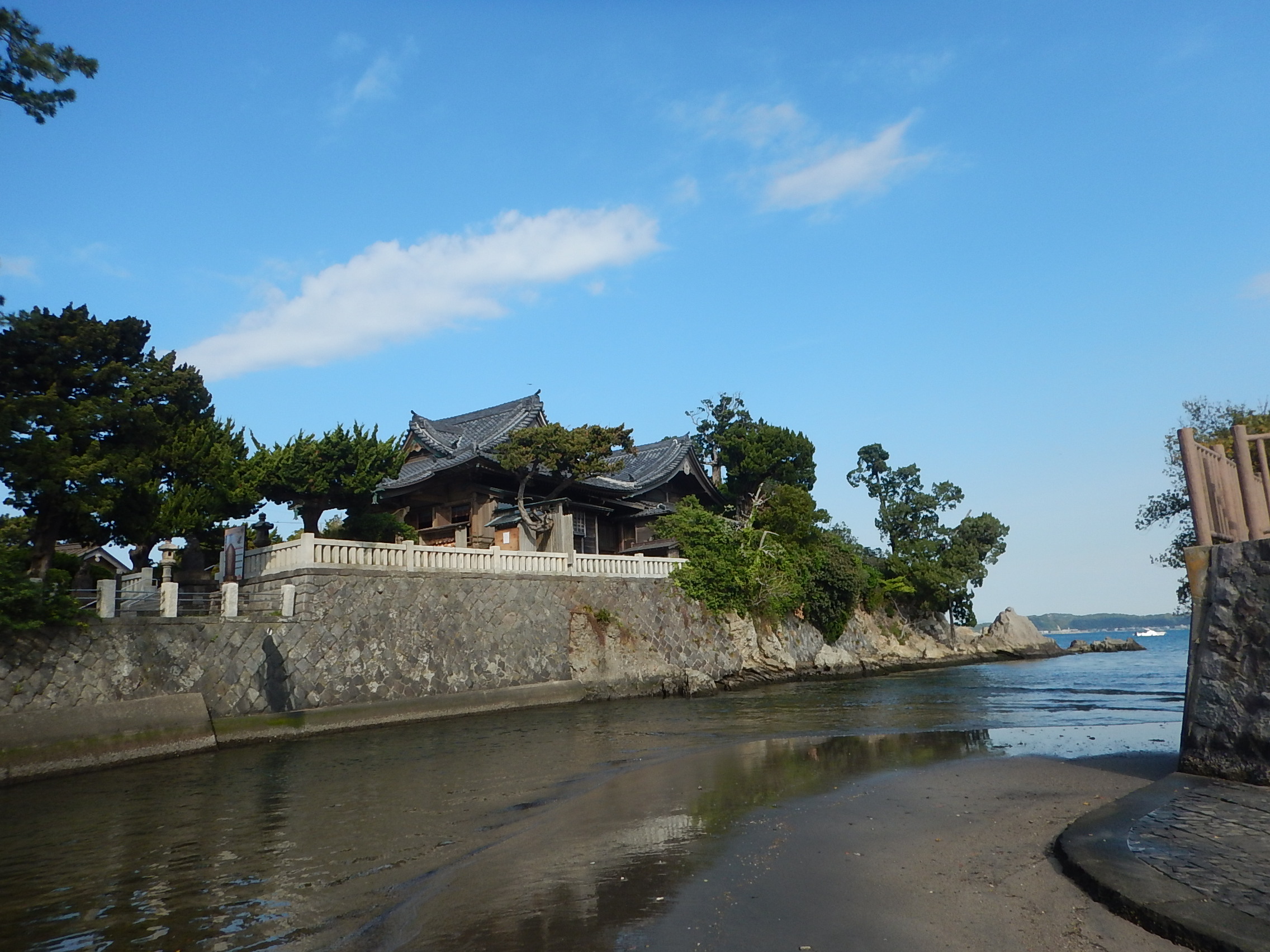 4月8日 朝の森戸海岸