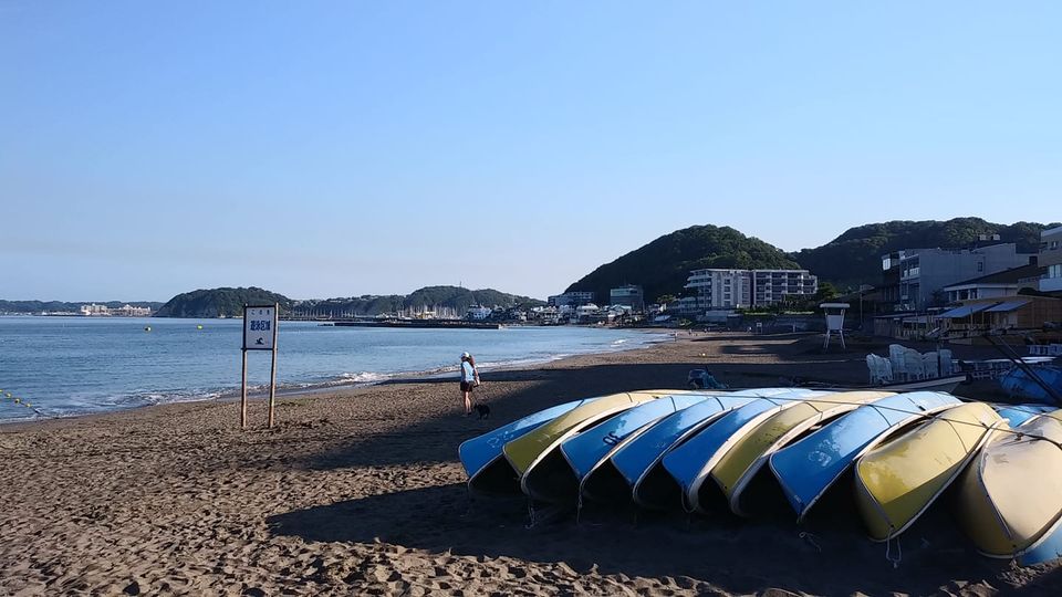 6月28日 朝の森戸海岸