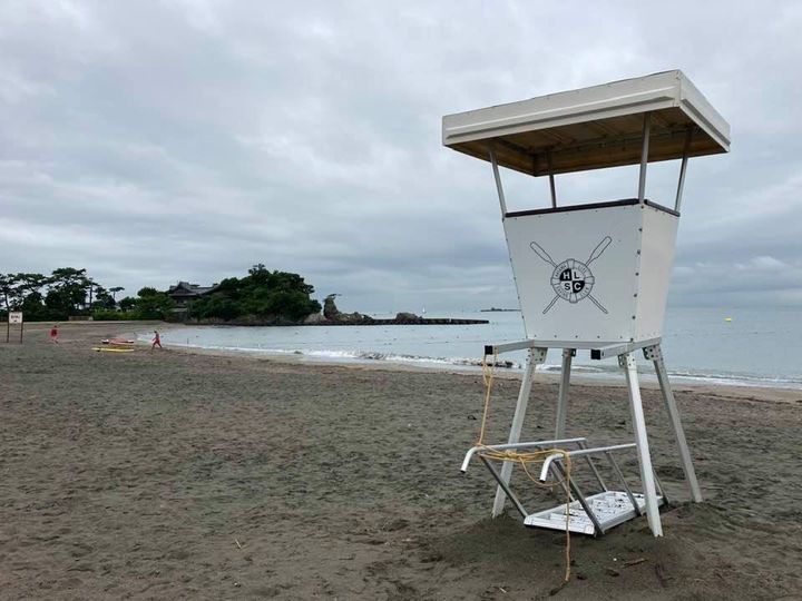 8月13日 朝の森戸海岸