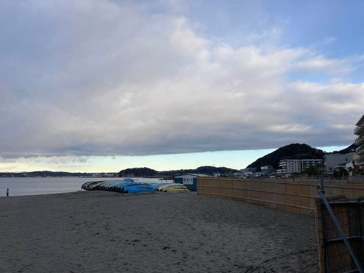 12月26日 朝の森戸海岸