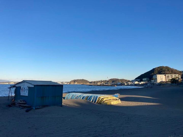 1月14日 朝の森戸海岸