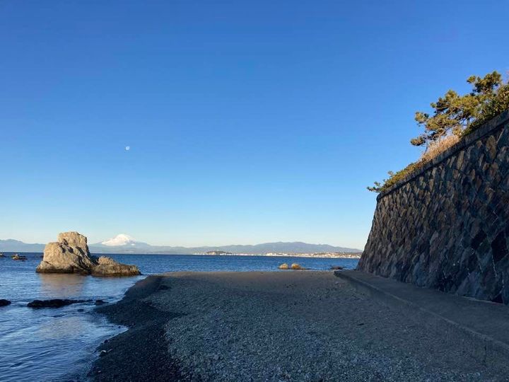 1月21日 朝の森戸海岸