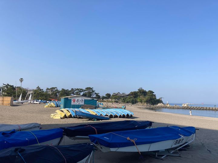 4月10日 森戸海岸の様子