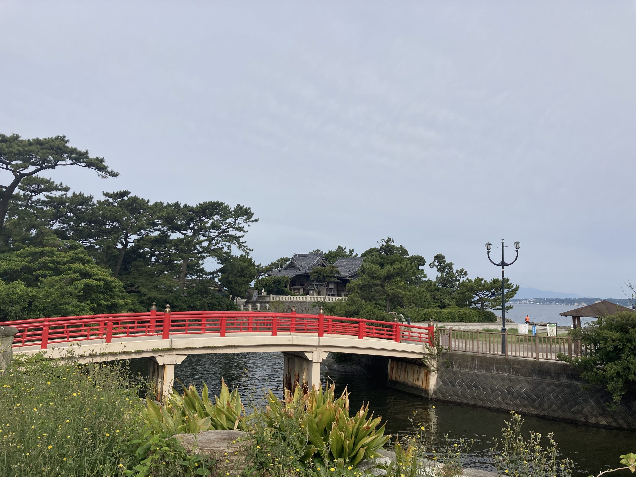 朝の森戸海岸