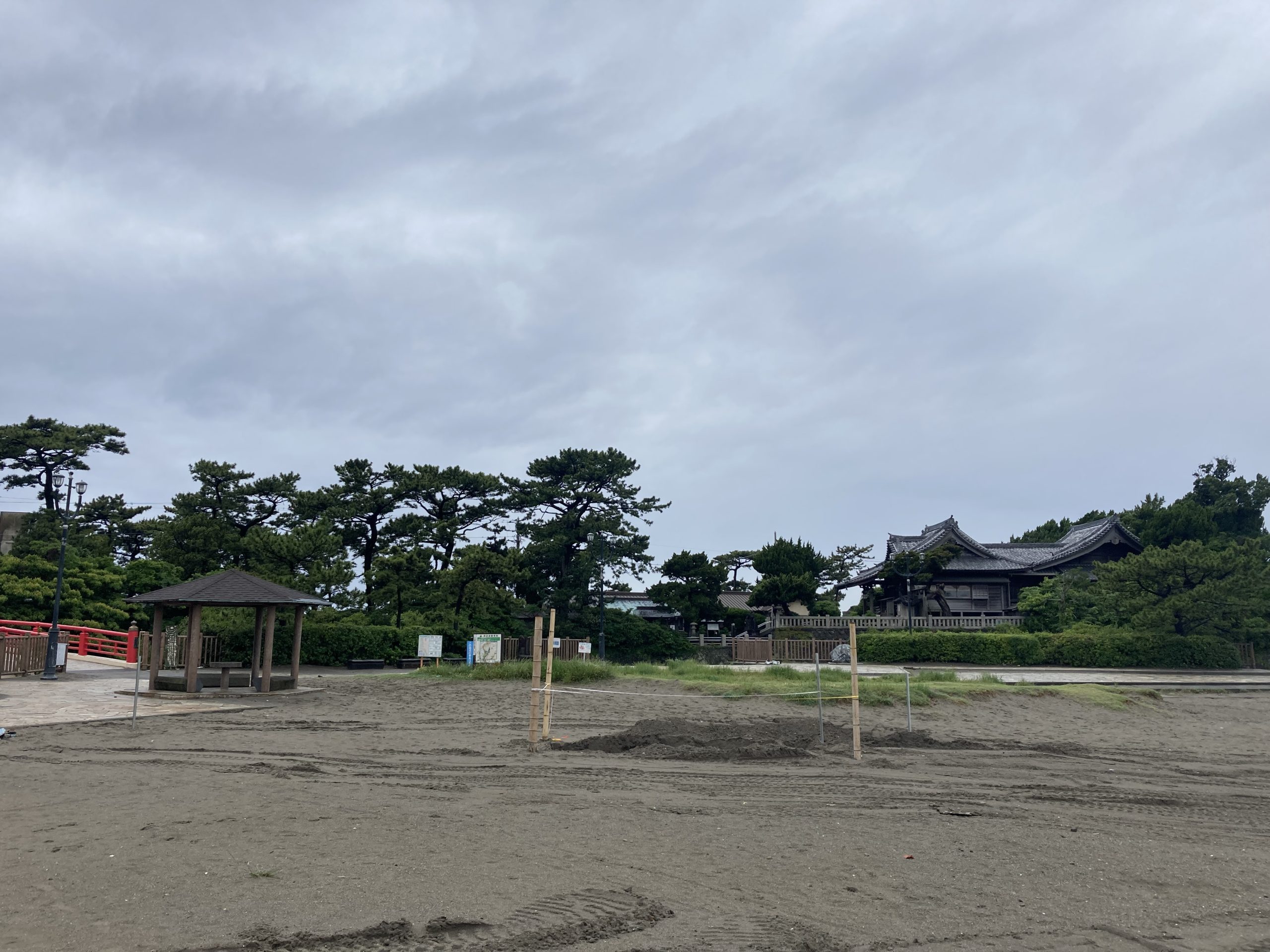 朝の森戸海岸