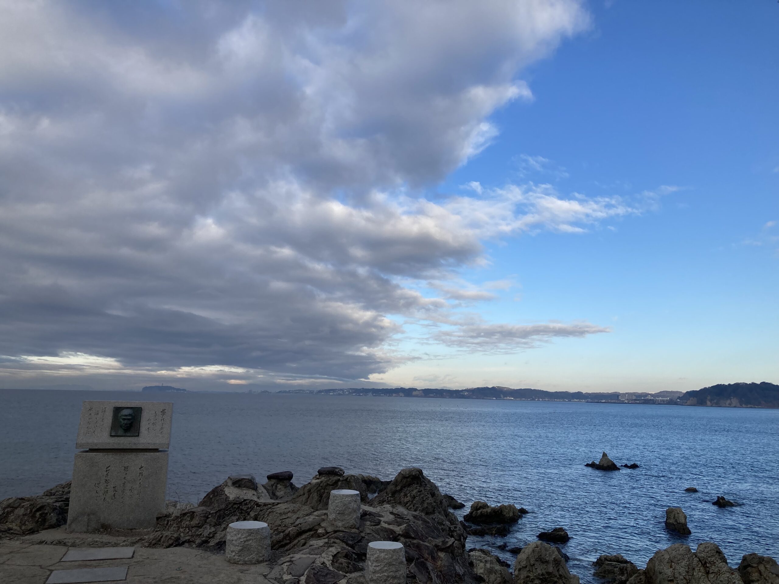 朝の森戸海岸　2月1日