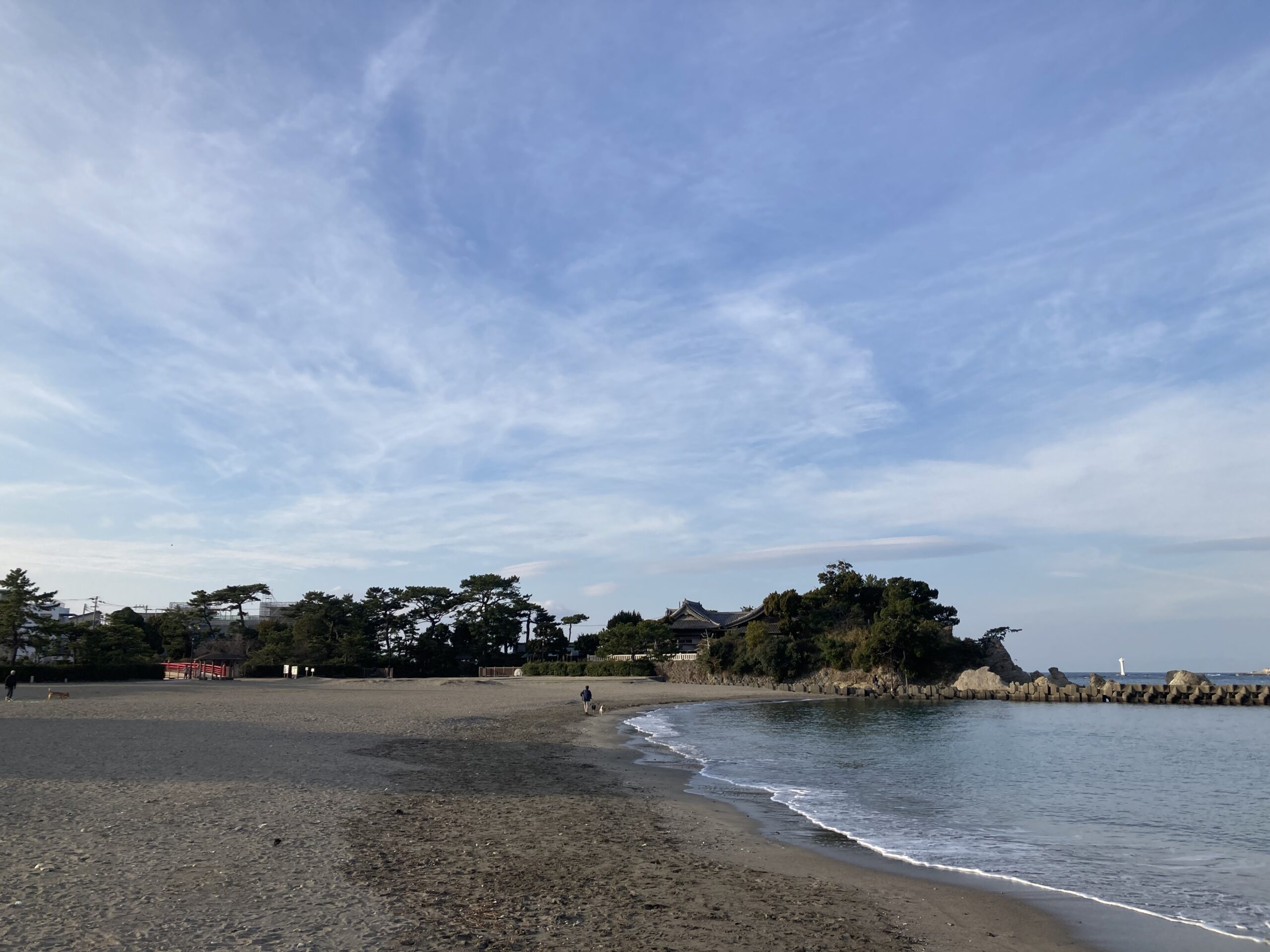 朝の森戸海岸 ２月15日