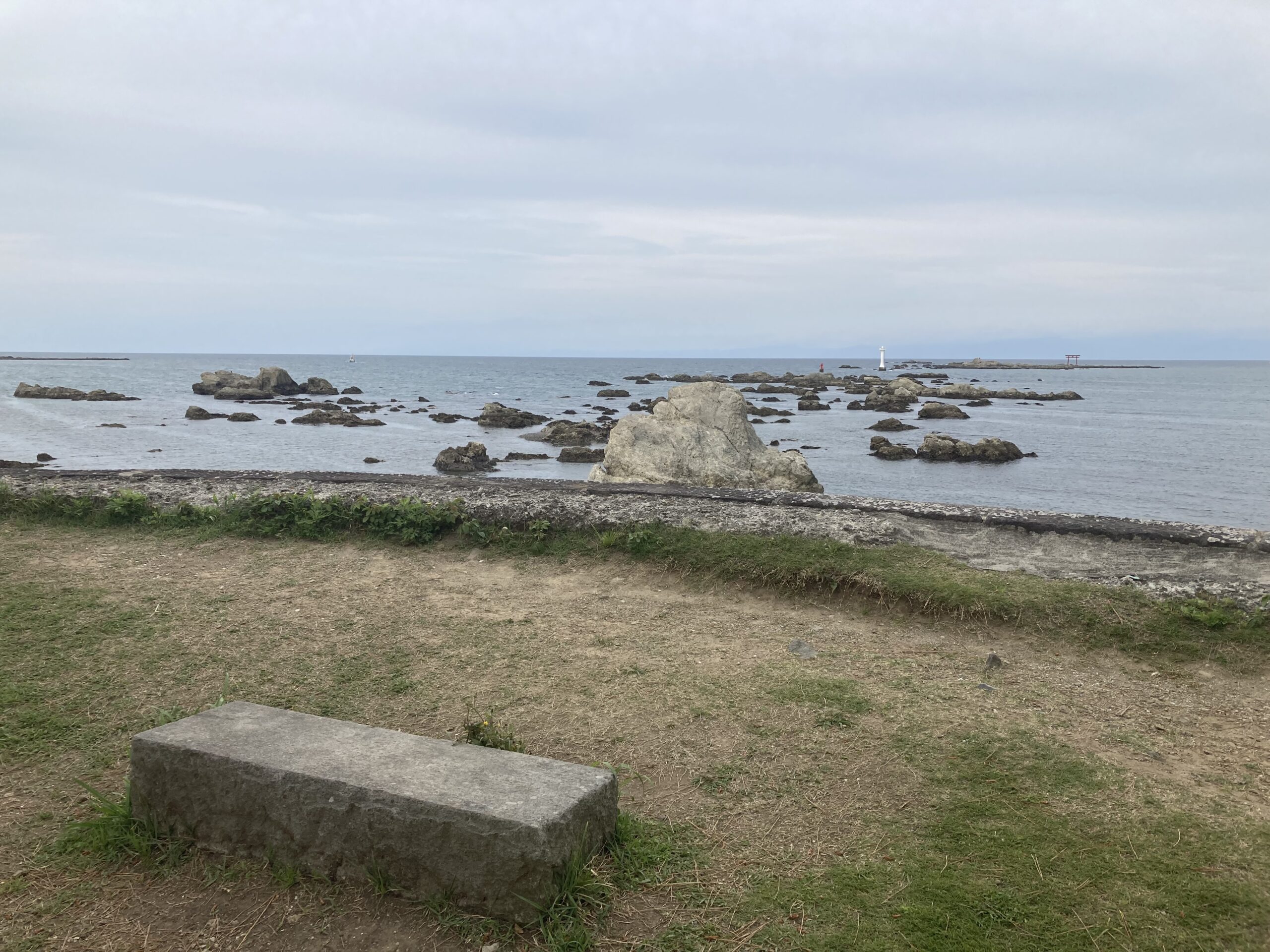 朝の森戸海岸